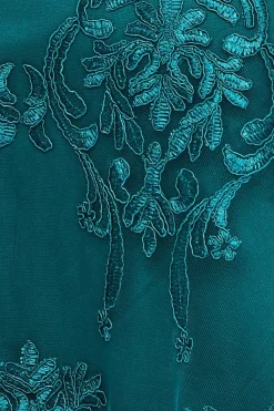 Women * Scalloped Lace Dipped Hem Midi Dress