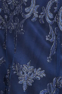 Women * Scalloped Lace Dipped Hem Midi Dress
