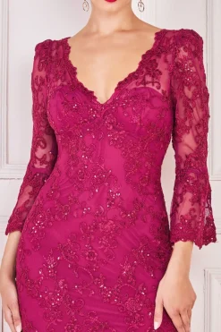 Women * Scalloped Lace Maxi Dress