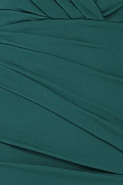 Women * Scuba Bardot Pleated Midi Dress Green