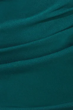 Women * Scuba Crepe Off The Shoulder Midi Green