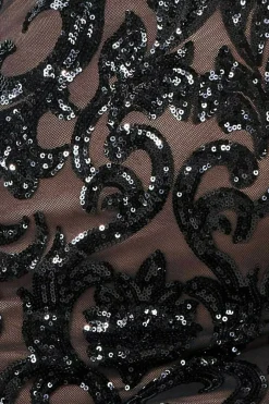 Women * Sequin & Mesh Midi Dress