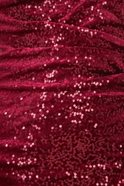 Women * Sequin & Velvet Bardot High Low Maxi