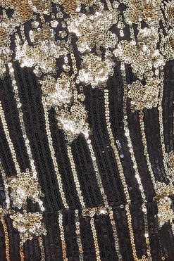 Women * Sequin And Feather Boobtube Maxi