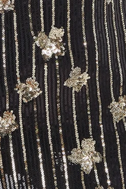 Women * Sequin And Feather Boobtube Midi