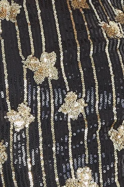 Women * Sequin And Feather Open Back Mini