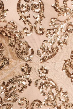 Women * Sequin Cowl Back Maxi