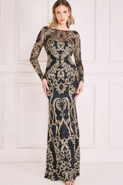 Women * Sequin Cowl Back Maxi