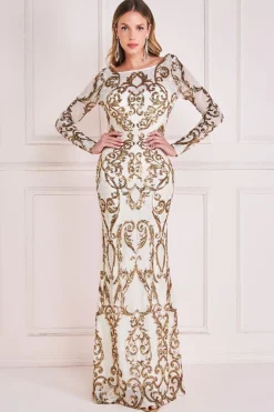 Women * Sequin Cowl Back Maxi