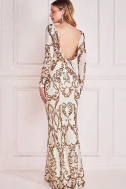 Women * Sequin Cowl Back Maxi