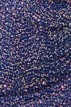 Women * Sequin Cowl Neck Midi Dress - Royal Blue