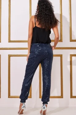 Women * Sequin Cuffed Ankle Trouser