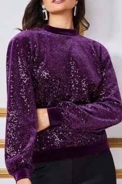 Women * Sequin Velvet Jumper