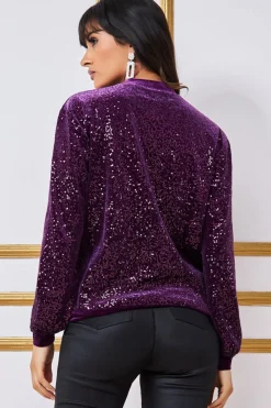 Women * Sequin Velvet Jumper