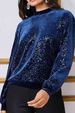 Women * Sequin Velvet Jumper
