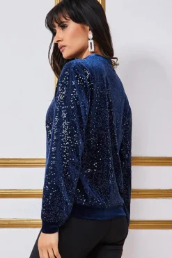 Women * Sequin Velvet Jumper