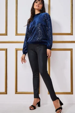 Women * Sequin Velvet Jumper