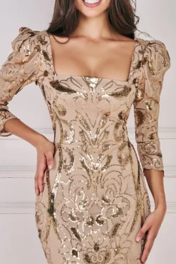 Women * Square Neck Scalloped Lace Maxi