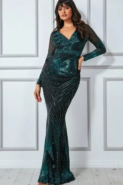 Women * Starburst Effect Maxi Dress