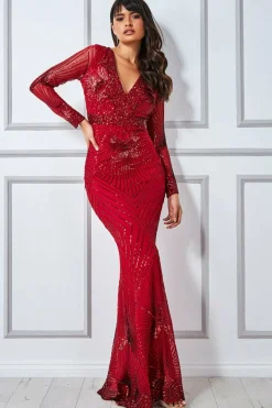 Women * Starburst Effect Maxi Dress