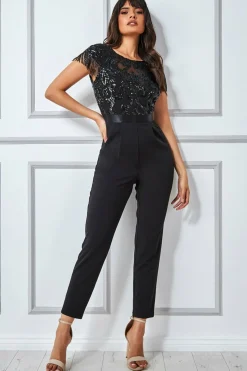 Women * Tassel Sequin Jumpsuit