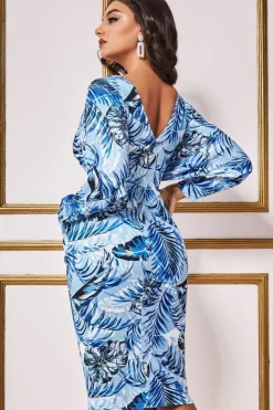 Women * Tropical Print Midi With Batwing Sleeves