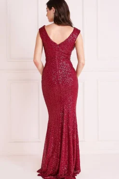 Women * Twisted Front Sequin Maxi