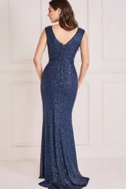 Women * Twisted Front Sequin Maxi