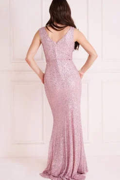 Women * Twisted Front Sequin Maxi