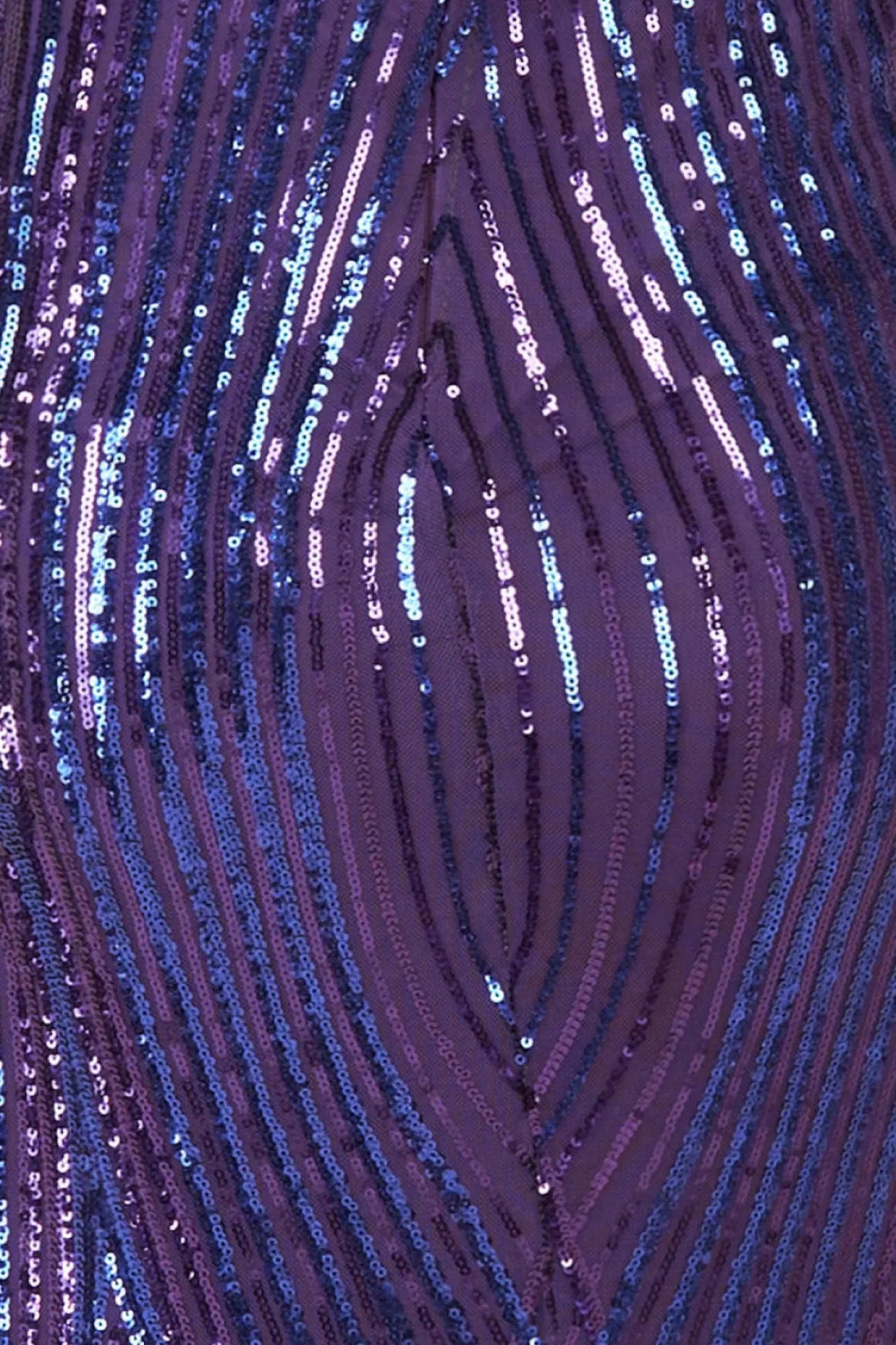 Women * Two Toned V Neck Sequin Maxi
