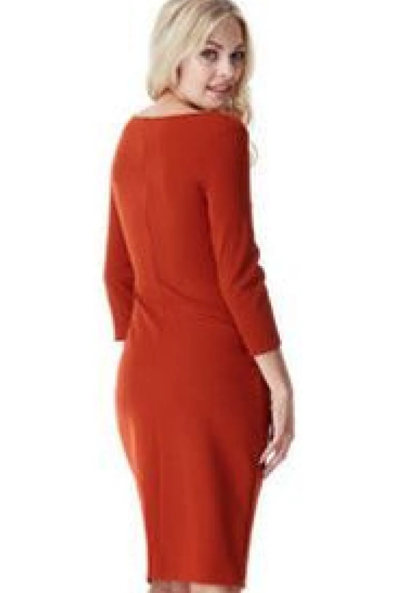 Women * V Neck Pleated Midi With Split Detail