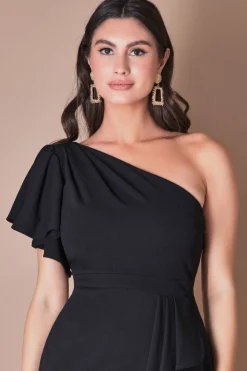 Women * Waterfall Sleeve Wrap Midi Dress