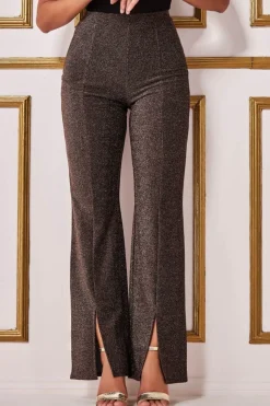 Women * Wide Leg Lurex Trouser