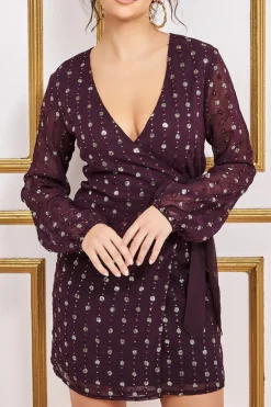Women * Wrap Over Sequin Mini