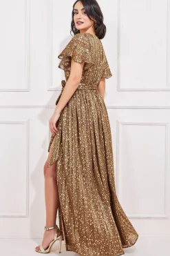 Women * Wrap Printed Chiffon Maxi Dress - Animal Print