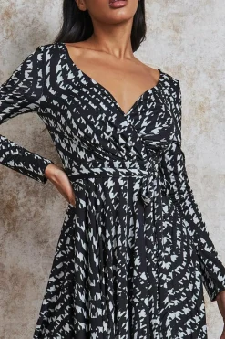 Women * Wrap Style Midi Dress