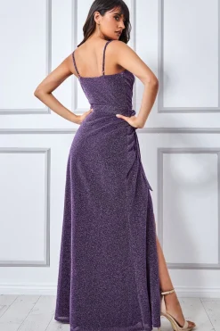Women * Wrap Style Spaghetti Strap Maxi With Split