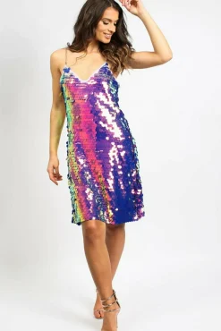 Women Aftershock London Multi Disc Sequin Cami Dress