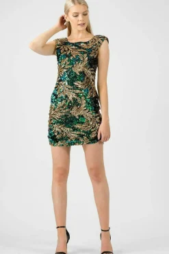 Women Aftershock London Sequin Leaf Bodycon Dress