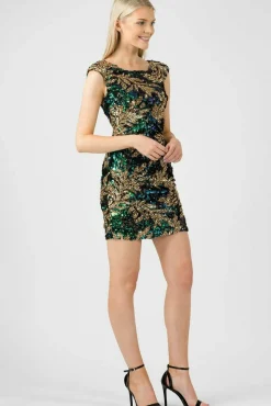 Women Aftershock London Sequin Leaf Bodycon Dress
