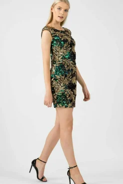 Women Aftershock London Sequin Leaf Bodycon Dress