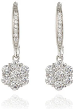Women Cachet London Abby Cz Earrings Platinum Plated