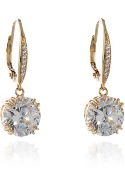 Women Cachet London Bailey Cz Drop Earrings 18Ct Plated