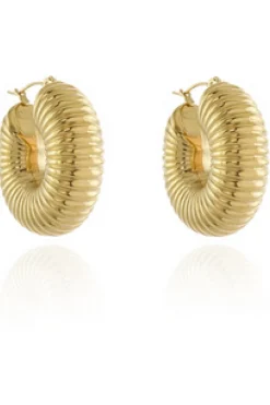 Women Cachet London Cachet Fifer Hoop Earrings Plated In