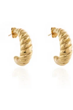 Women Cachet London Cachet Tetsu Hoop Earrings Plated In