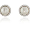 Women Cachet London Elan Clip-On Earrings Platinum Plated