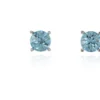 Women Cachet London Laine 8Mm Stud Earrings Aquamarine Platinum
