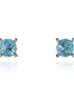 Women Cachet London Laine 6Mm Stud Earring Aquamarine Platinum