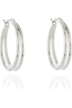 Women Cachet London Lana 25Mm Hoop Earrings Platinum Plated