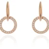 Women Cachet London Lara Drop Earrings 18Ct Rose Gold Plated